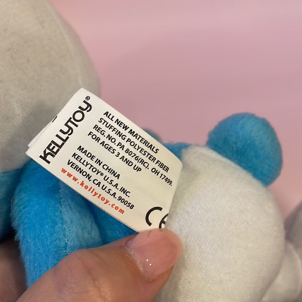 SMURF The Smurfs 11" Plush 2013 Kelly Toys NWT Excellent Condition Blue & White - Picture 9 of 9